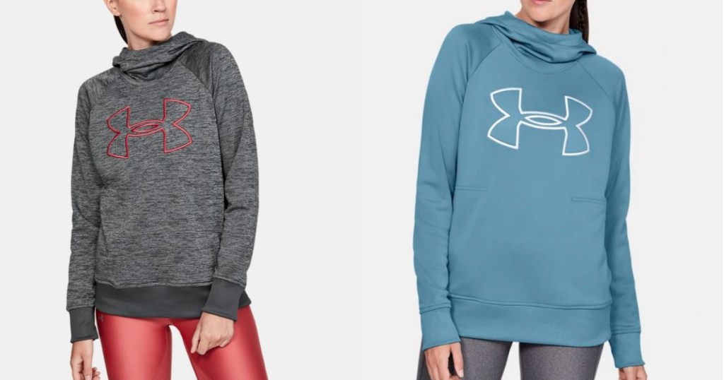 Women wearing Under Armour Rival Women's Hoodies