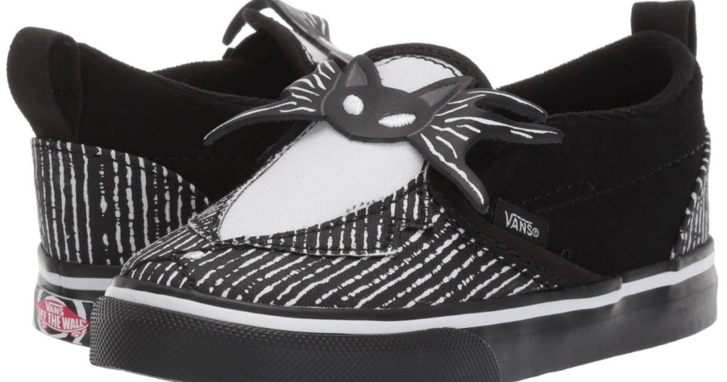 Pair of Jack Skellington themed slip on shoes 