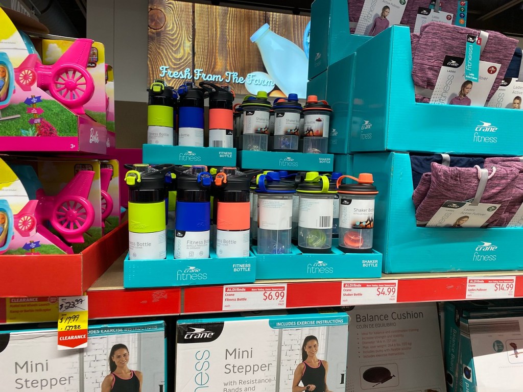 Water Bottles and Shaker Bottles at ALDI