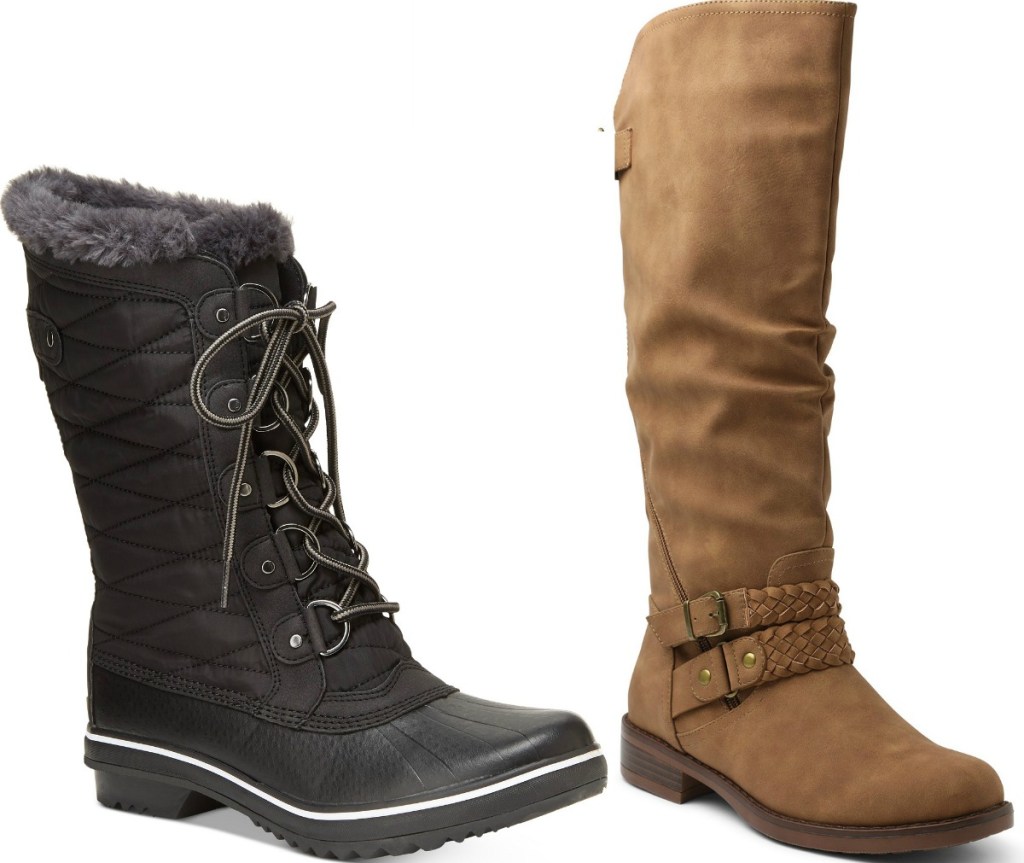 Two styles of women's boots from Macy's - winter and riding