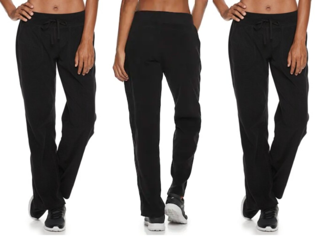 black pair of Women's Tek Gear Microfleece Pants