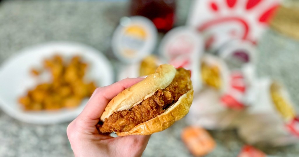 Chick-fil-A sandwich and sides