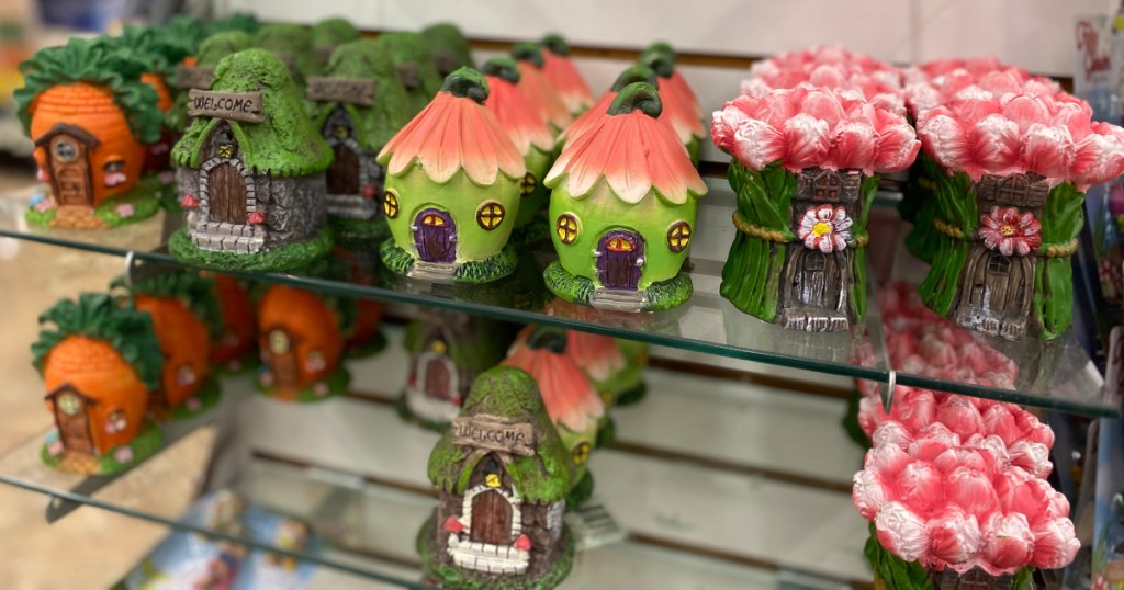 fairy garden houses at Dollar Tree