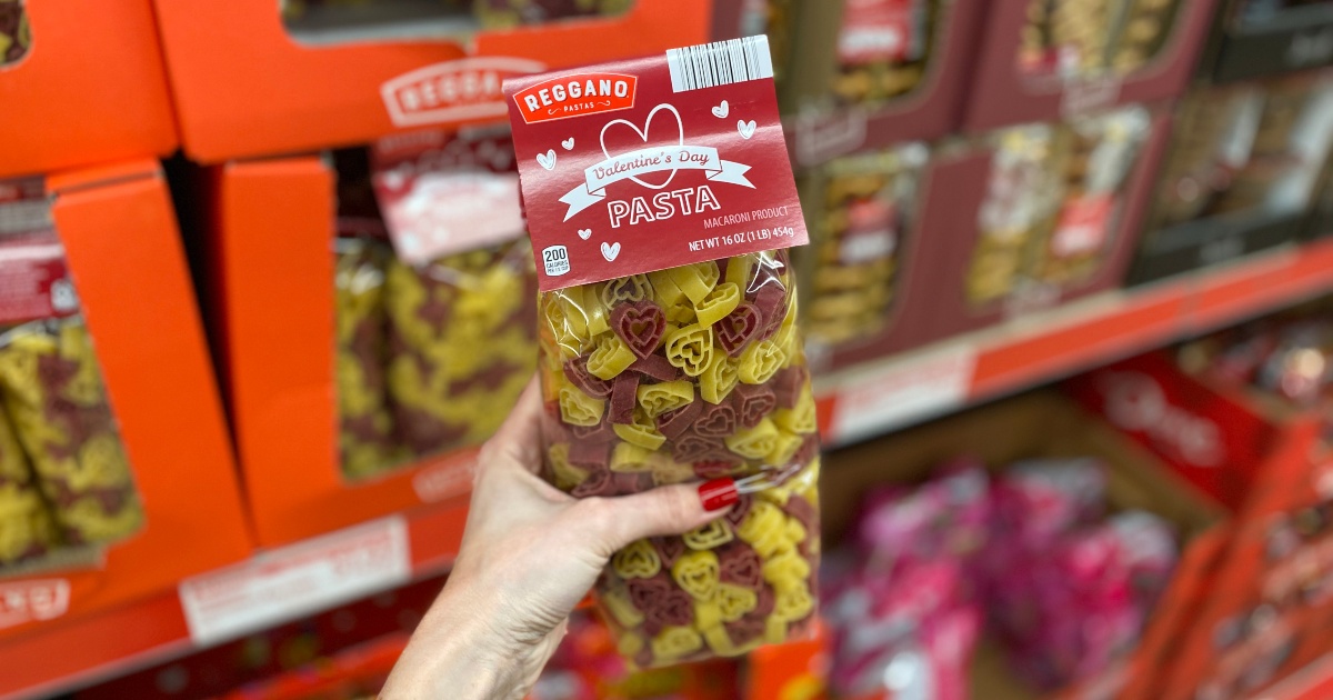 Reggano heart-shaped pasta at ALDI