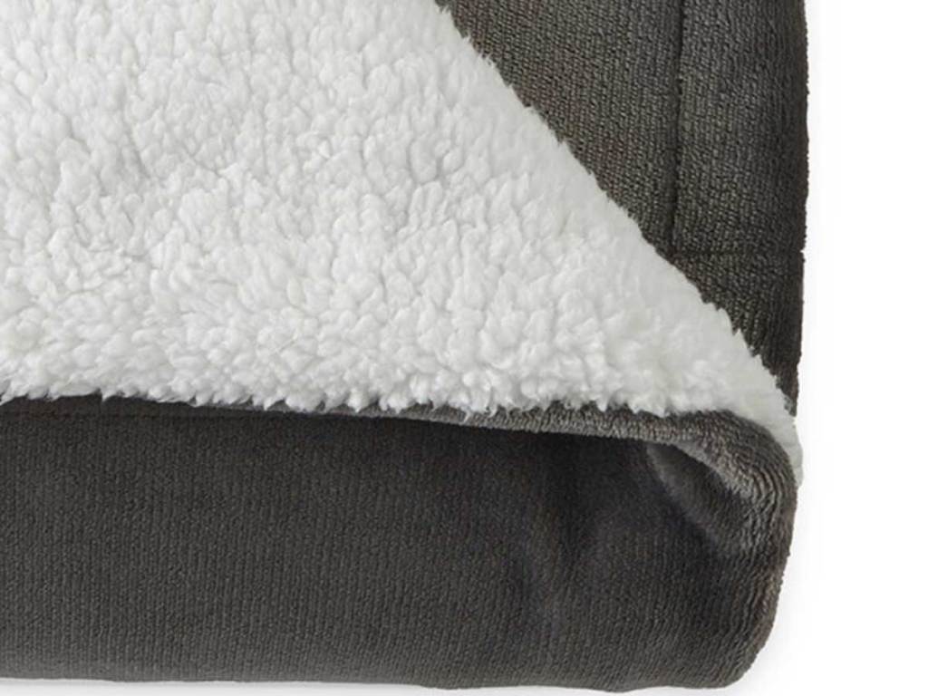 close up stock image of North Pole Trading Co Sherpa Reversible Throws