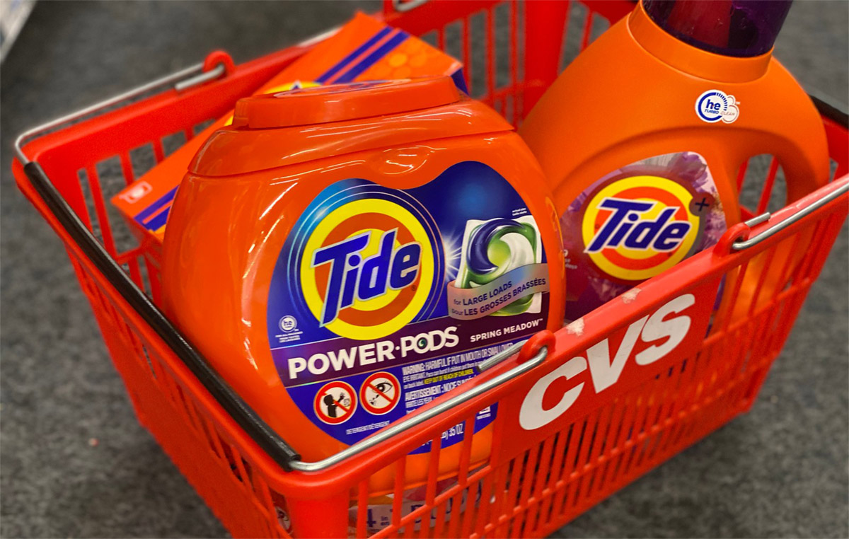 tide power pods in cvs basket