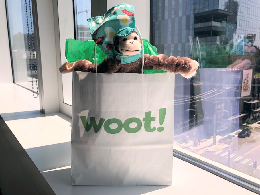 woot shopping bag monkey