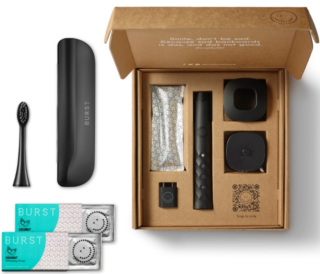 Toothbrush subscription box with extras and accessories