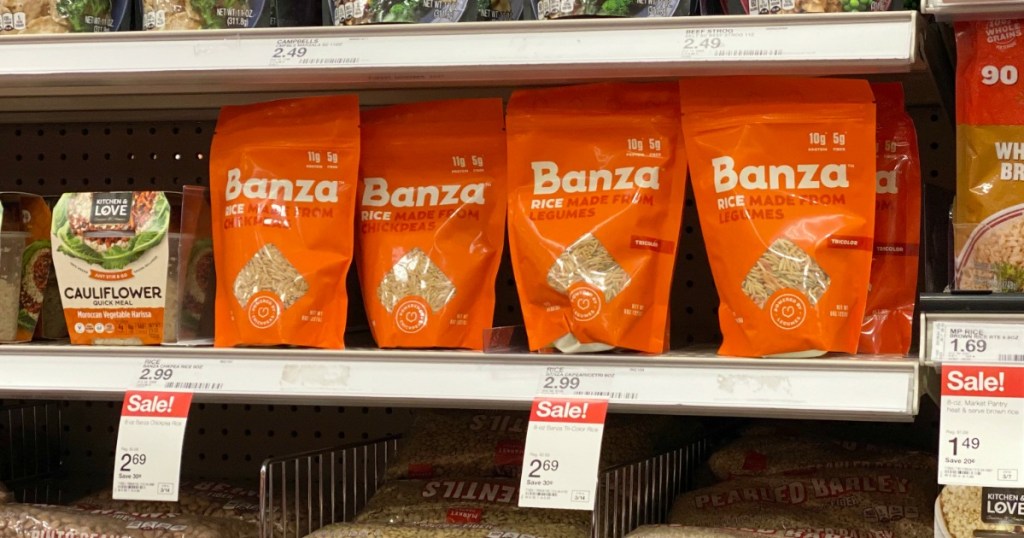 Banza Chickpea Rice on Target shelf