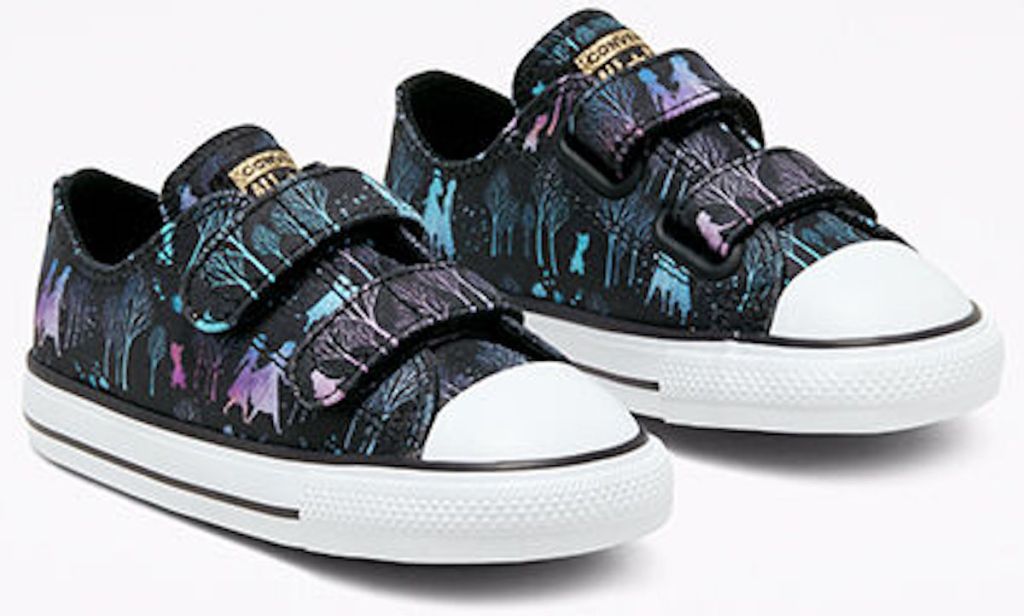 Converse x Frozen 2 Chuck Taylor All Star Black, Blue, and Purple Elsa and Anna