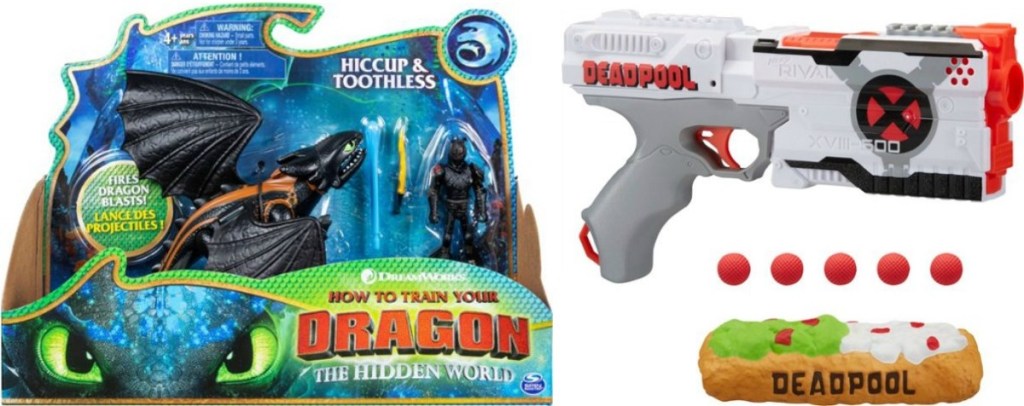 Dragons Toy and NERF Deadpool Blaster