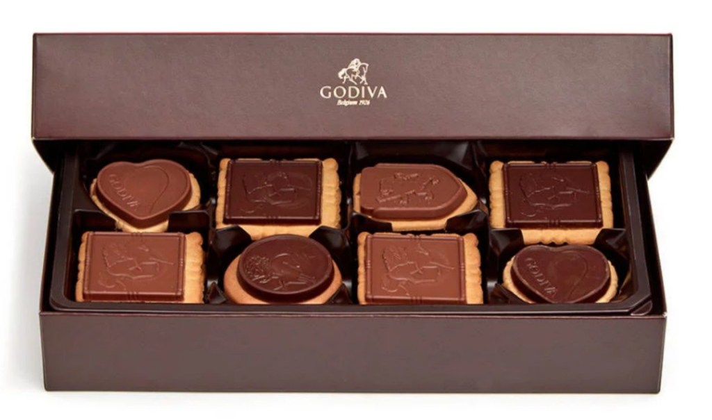 GODIVA chocolate biscuits gift box