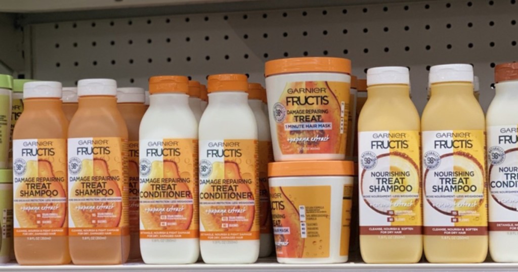 hair care on store shelf