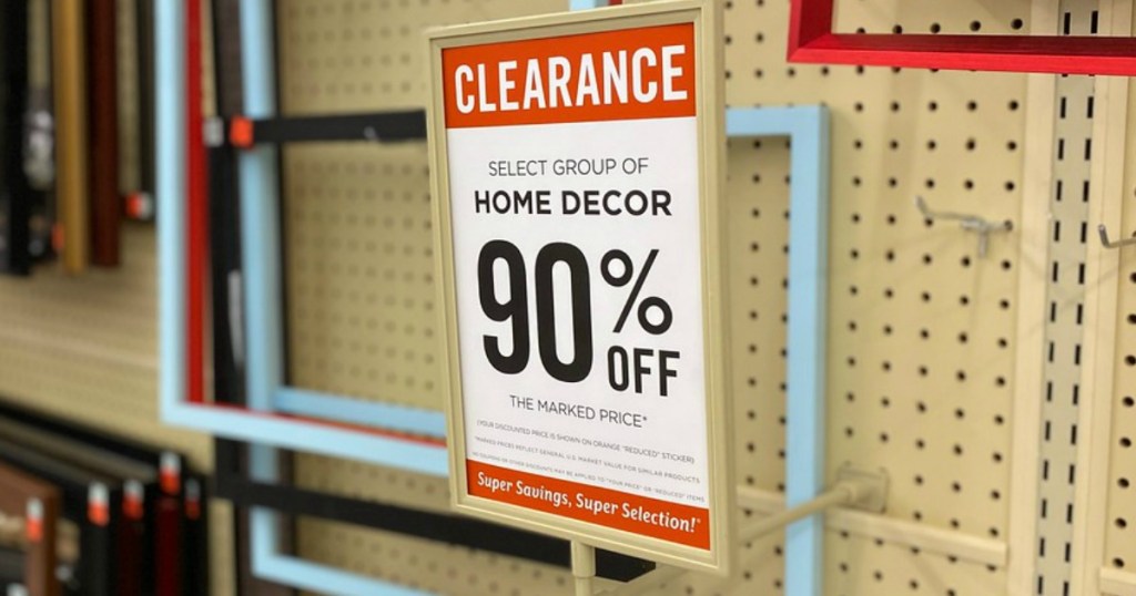 Hobby Lobby 90% off Home Clearance Sign