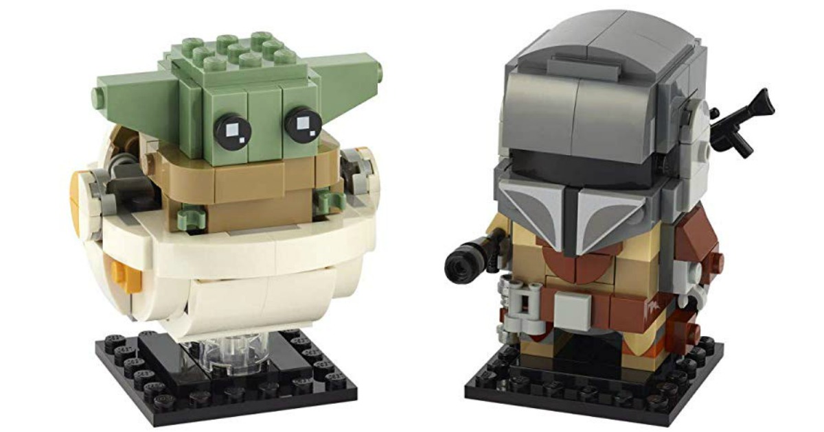 LEGO baby yoda and mandalorian figurines