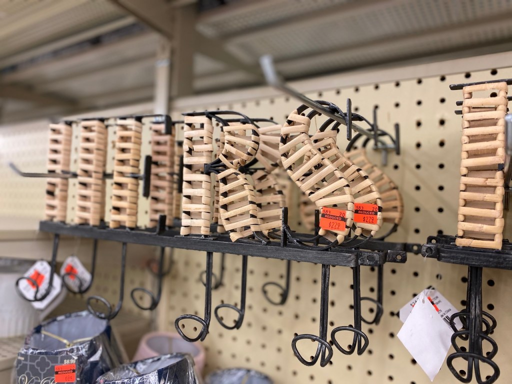 Monogram Letter Hooks hanging on Hobby Lobby pegs