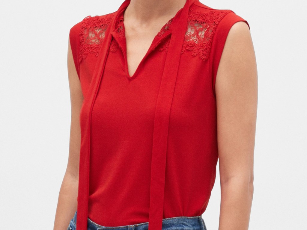 Women's red top