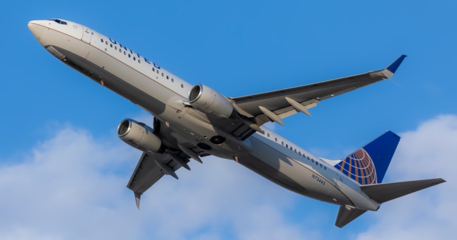 United Airplane flying in sky