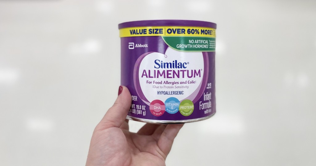 similac alimentum baby freebies in hand