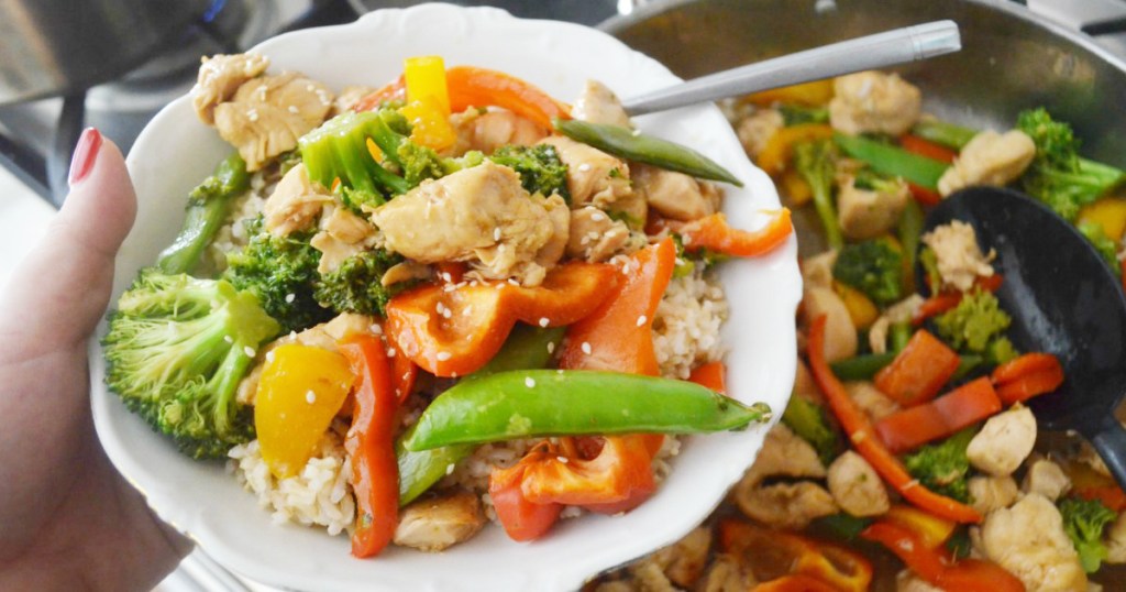 chicken stir fry bowl