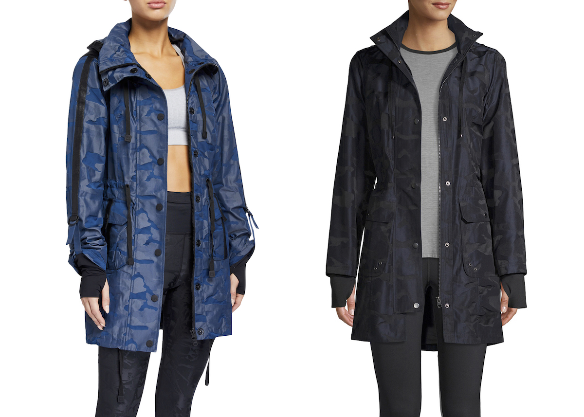 side by side of nieman marcus rain jacket and walmart rain jacket