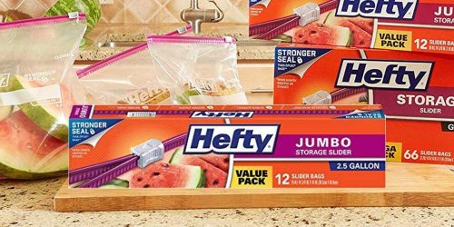 ** Hefty Jumbo Storage Slider Bags 12-Count Only $2.79 Shipped on Amazon