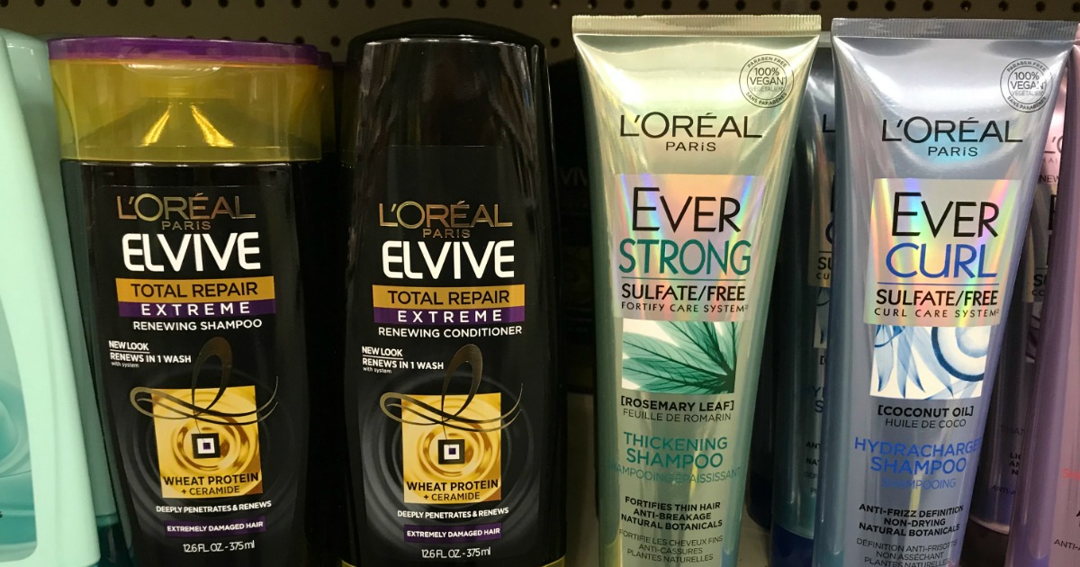 selection of hair care on store shelf