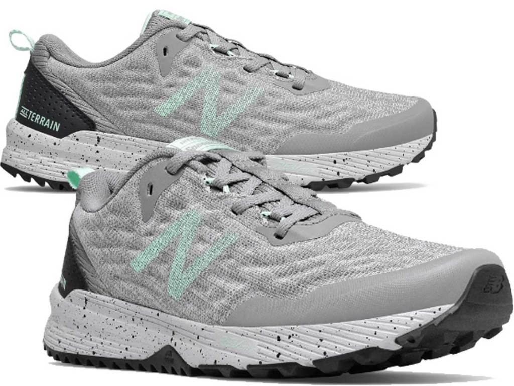 New Balance Women's Light Gray & Mint Knit Sneaker