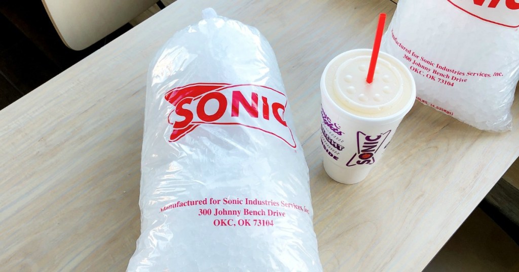 sonic bagged ice