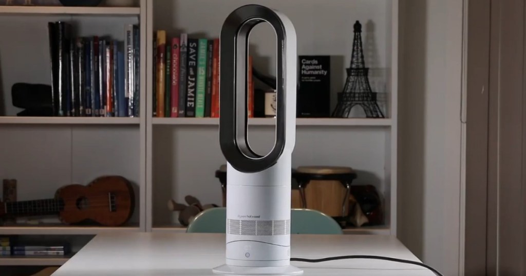 Dyson Hot Cool Fan on desk