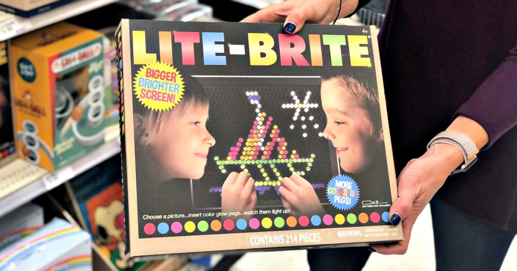 Lite Brite in woman's hands