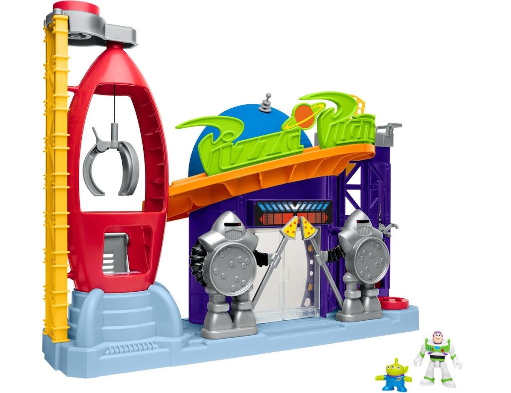 pizza planet playset with buzz and alien figures