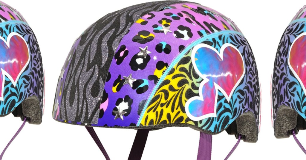 colorful heart helmet