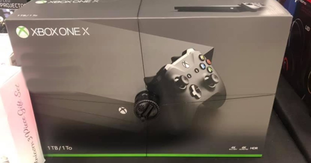 console box of xbox one x