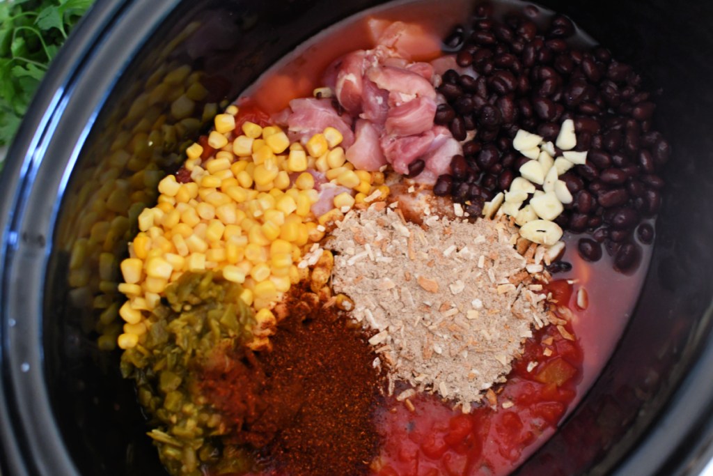 black bean chicken chili ingredients