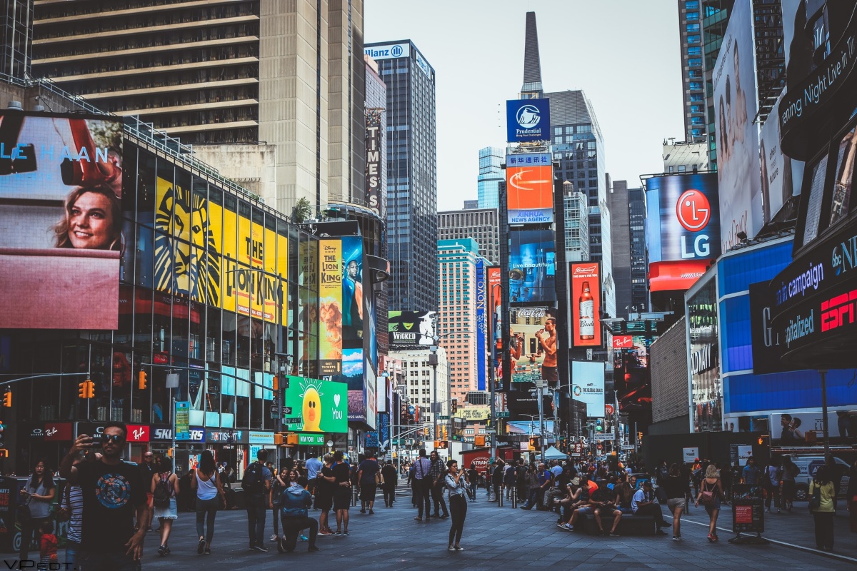 Broadway at Times Square in New York City