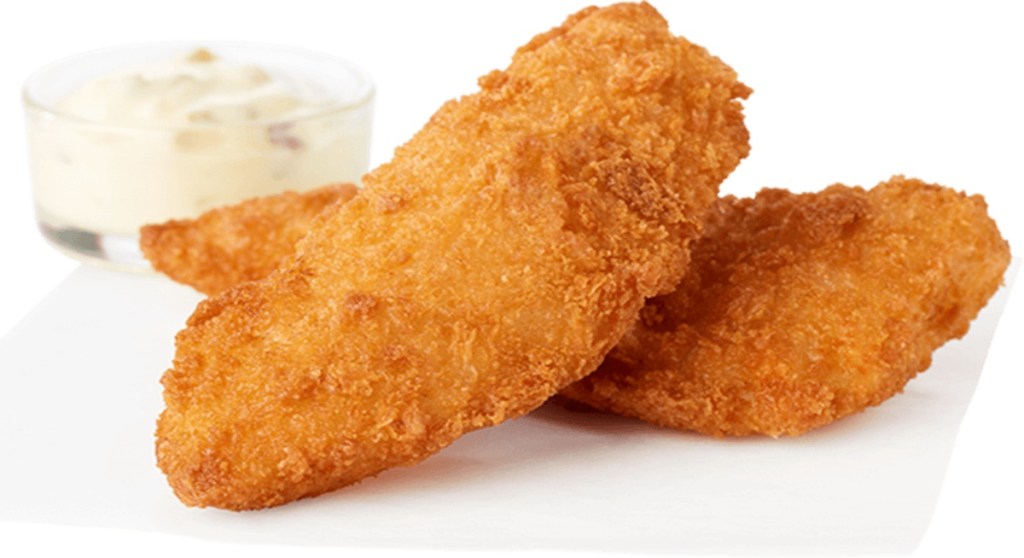 breaded fish fillets and tartar sauce