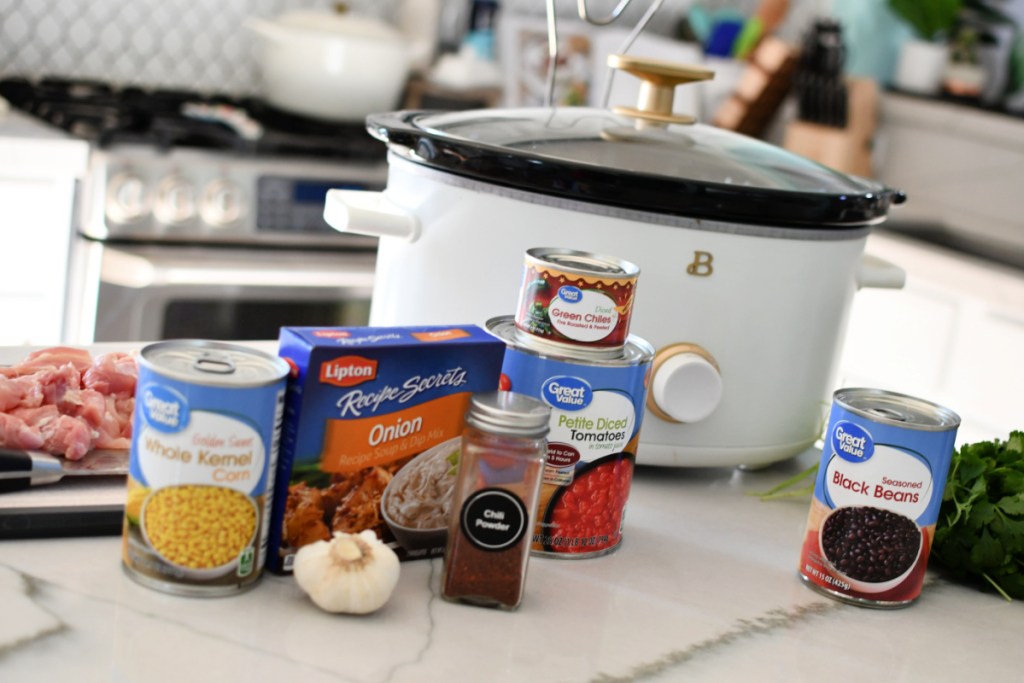 ingredients for slow cooker chicken chili