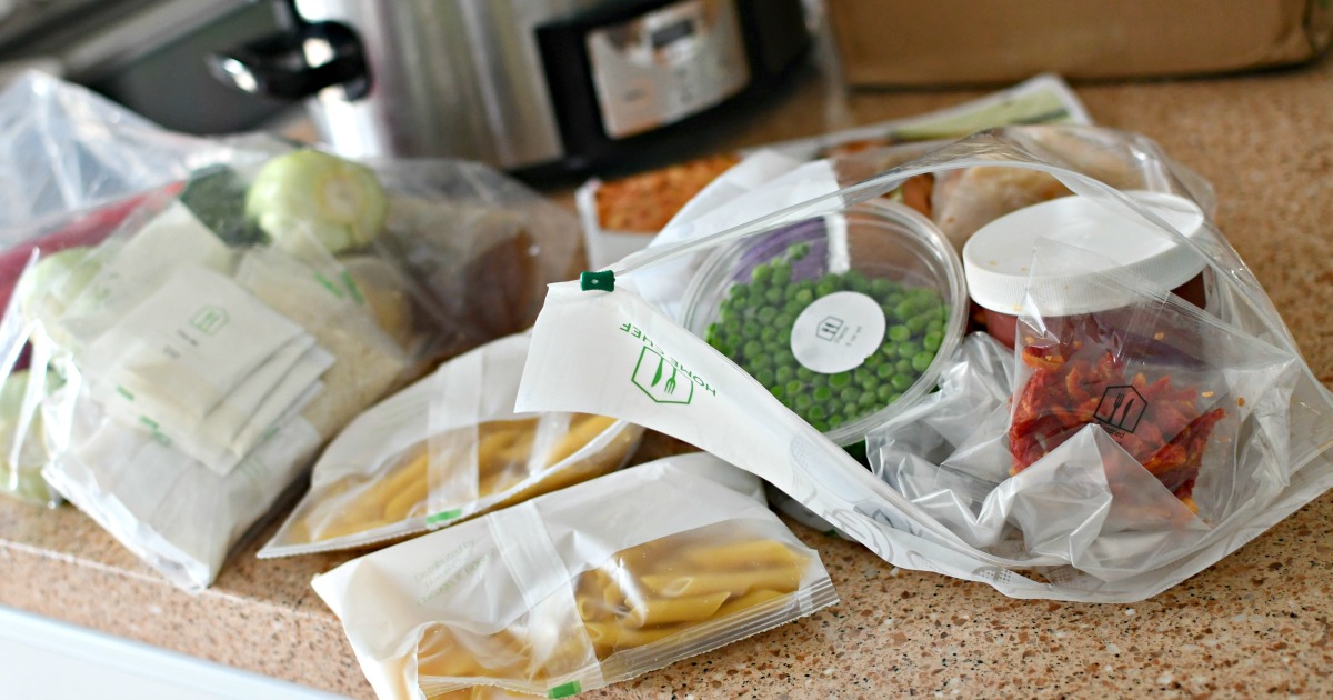 ingredients on counter for home chef meals