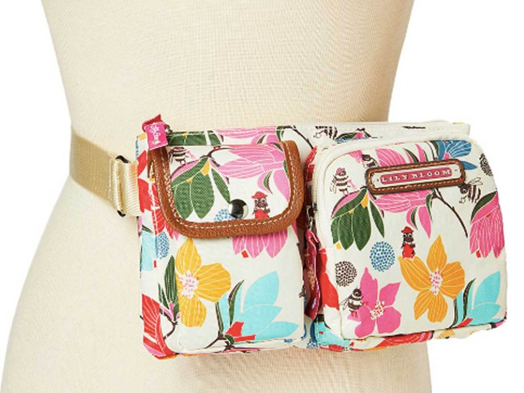 Lily Bloom Pink & Yellow Bloomin' Bees Janet Belt Bag