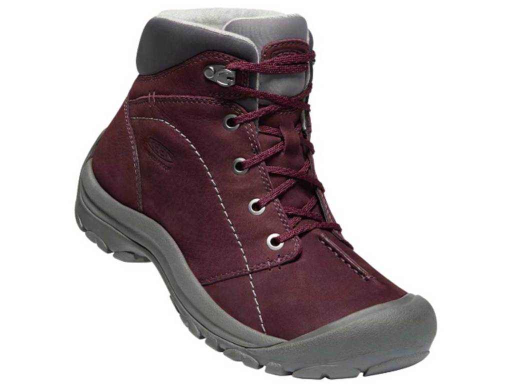 Keen Women's Winetasting & Steel Gray Kaci Winter Mid Waterproof Leather Boot