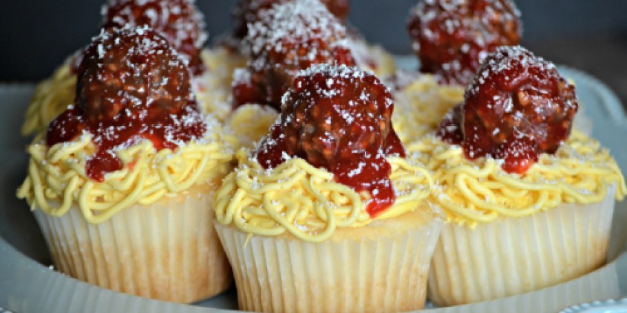 Spaghetti and Meatballs Cupcakes (Fun April Fools’ Day Dessert Idea!)