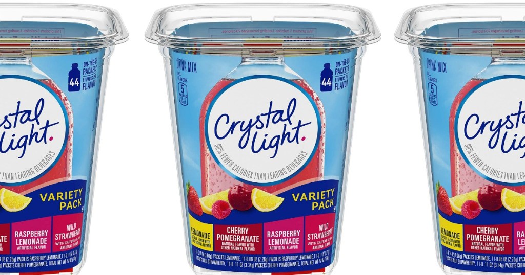 Crystal Light 44 count drink packets box