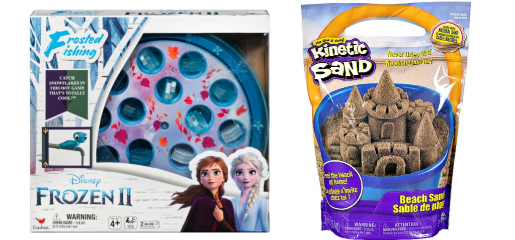 Frozen 2 Fishing Game and Kinetic Sand