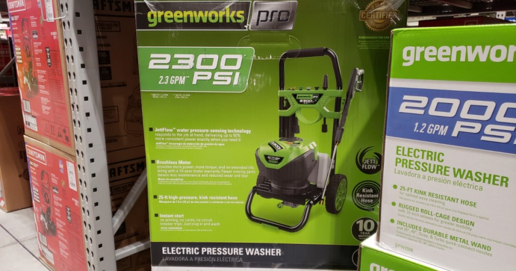 power washer in green box in store