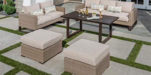 5-Piece Wicker Outdoor Patio Set Only $759.60 Shipped on HomeDepot.online | Table, Sofa & More