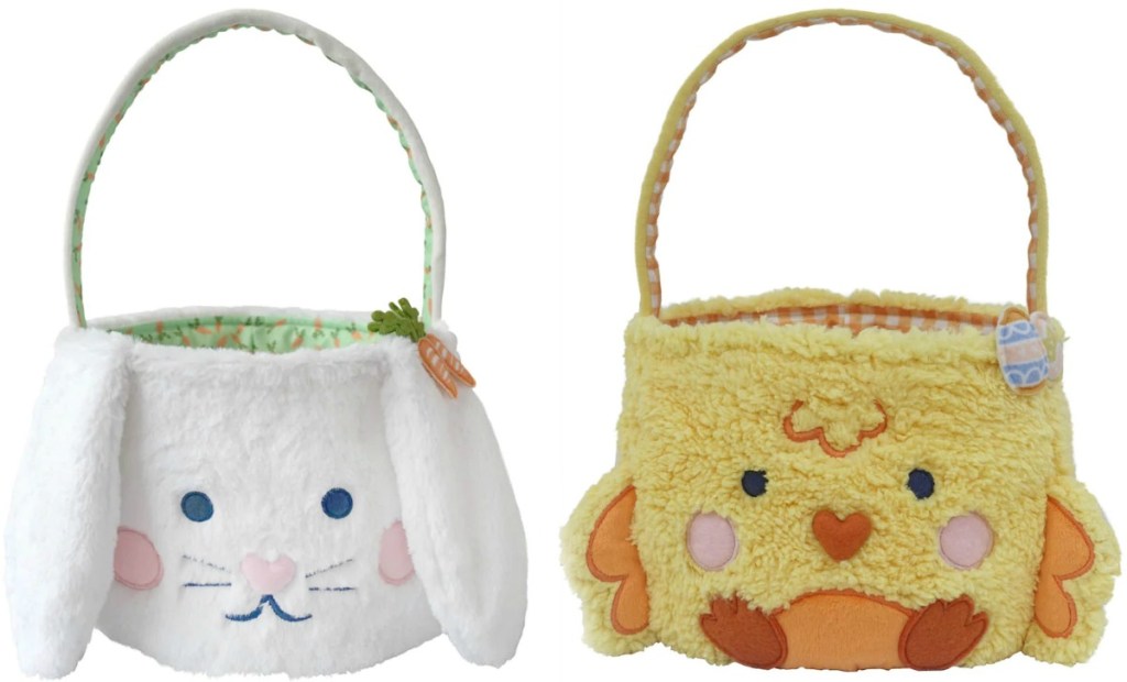 Kohl's bunny and chick themed plush easter baskets