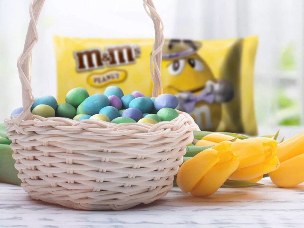 easter M&M's in basket