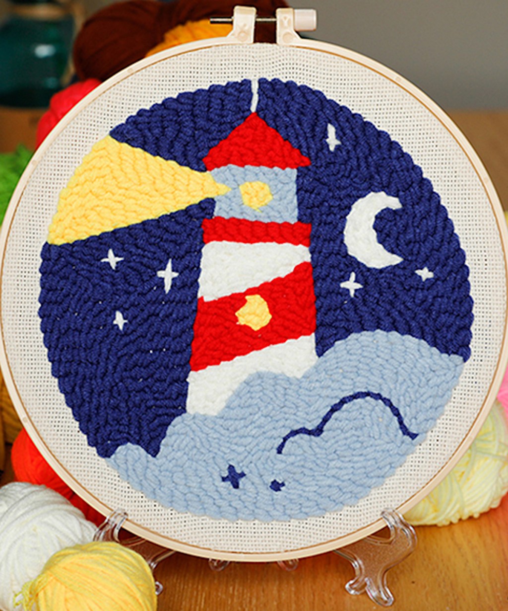 lighthouse punch needle image onlinepleted