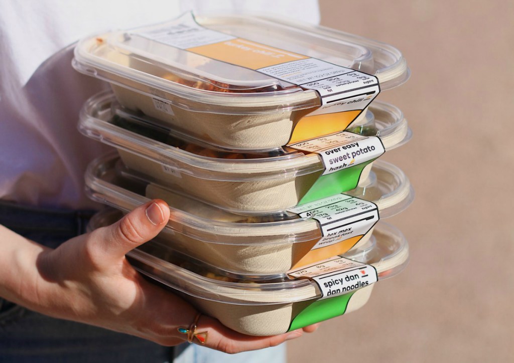 prepared meals in trays